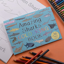 Load image into Gallery viewer, Amazing Sharks colouring book | Button and Squirt | Hadley Green Home