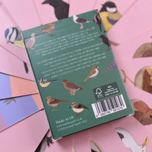 Load image into Gallery viewer, button and squirt birds fact cards, back of box | Hadley Green Home