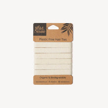 Load image into Gallery viewer, Pack of organic biodegradable hair ties with Wild Stone branding on a white background | Hadley Green Home