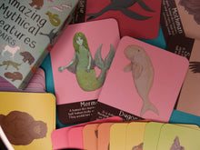 Load image into Gallery viewer, Collection of colorful cards with illustrations and text on a multicolored background | Button and Squirt | Hadley Green Home