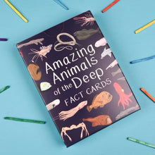 Load image into Gallery viewer, Amazing animals of the deep fact cards for kids | Button and Squirt | Hadley Green Home