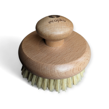 Load image into Gallery viewer, Wooden dish brush with bristles on a white background, featuring the brand 'ecojiko'. | Hadley Green Home