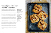 Load image into Gallery viewer, Four pastry croustades on a black plate with the recipe text on the left | Hadley Green Home