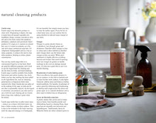 Load image into Gallery viewer, Natural cleaning products on a kitchen counter with text about their benefits. | Hadley Green Home