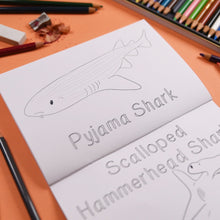 Load image into Gallery viewer, Pyjama shark, Shark colouring in book | Button and Squirt | Hadley Green Home