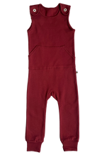 Load image into Gallery viewer, Beeboobuzz maroon dungarees for children | Hadley Green Home