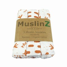 Load image into Gallery viewer, MuslinZ squares 3 pack organic cotton | Hadley Green Home