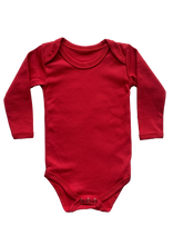 Load image into Gallery viewer, Beeboobuzz Long sleeved Baby Vest Red | Hadley Green Home