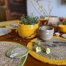 Load image into Gallery viewer, Set of 6 Seagrass & Jute Tablemats - Natural/Green Table set | Hadley Green Home