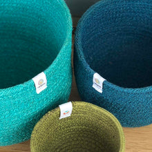 Load image into Gallery viewer, Jute Tall Basket Set – Ocean