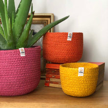 Load image into Gallery viewer, ReSpiin baskets, set of 3 'fire' sustainable jute | Little Twidlets