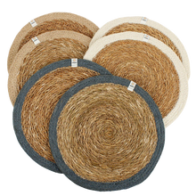 Load image into Gallery viewer, Set of 6 Seagrass & Jute Tablemats - Naturals | Hadley Green Home