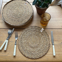 Load image into Gallery viewer, Seagrass Tablemats with Holder - Set of 6 - Natural table setting | Hadley Green Home