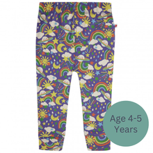 Load image into Gallery viewer, Colorful Piccalilly children's leggings with space-themed pattern on a white background | Hadley Green Home
