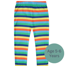 Load image into Gallery viewer, Piccalilly Leggings - Rainbow Stripe 5-6 Years
