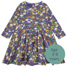 Load image into Gallery viewer, Piccalilly Skater Dress - Cosmic Weather 5-6 Years