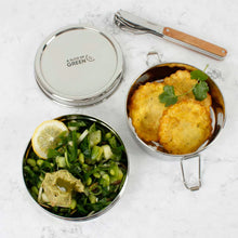 Load image into Gallery viewer, Two Tier Round Lunch Box