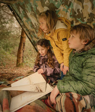 Load image into Gallery viewer, Children at Forest School under a camo sheet | Hadley Green Home