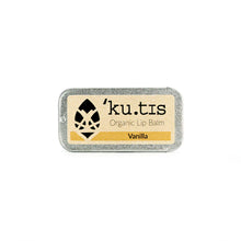 Load image into Gallery viewer, 'ku.tis' organic lip balm packaging on a white background