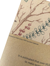 Load image into Gallery viewer, Recycled paper packaging with nature-themed design and text about material usage. Planetwrapit | Hadley Green Home