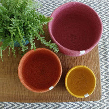 Load image into Gallery viewer, ReSpiin baskets, set of 3 'fire' sustainable jute | Little Twidlets