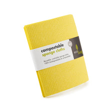 Load image into Gallery viewer, Compostable sponge cloth yellow eco living | Little Twidlets