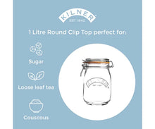 Load image into Gallery viewer, Kilner Clip Top Round Jar 1 Litre | Kilner | Hadley Green Home