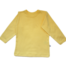 Load image into Gallery viewer, Beeboobuzz long sleeved organic t-shirt made in the uk yellow | Hadley Green Home