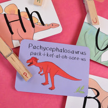 Load image into Gallery viewer, Alphabet Of Amazing Dinosaurs Flash Cards | Button and Squirt | Hadley Green Home