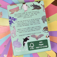 Load image into Gallery viewer, Amazing Animal Set Fact Cards | Button and Squirt | Hadley Green Home