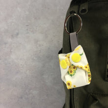 Load image into Gallery viewer, Baba and Boo Cloth Nappy keyring sunflowers Little Twidlets