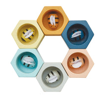 Load image into Gallery viewer, Plan Toys Pastel Bee Hives Orchard collection . little twidlets