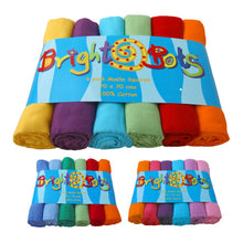 Load image into Gallery viewer, Bright bots 6 pack muslin squares Rainbow colours | Hadley Green Home