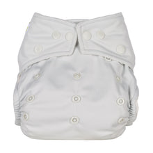 Load image into Gallery viewer, baba and boo reusable one size cloth nappy little twidlets pearl white