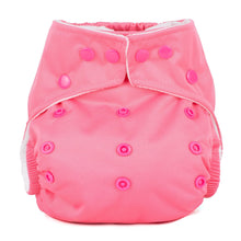 Load image into Gallery viewer, baba and boo reusable one size cloth nappy little twidlets bubblegum pink