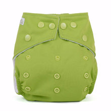 Load image into Gallery viewer, baba and boo reusable one size cloth nappy lime green | Hadley Green Home