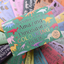 Load image into Gallery viewer, Alphabet of Amazing Dinosaurs Colouring Book Button and Squirt | Hadley Green Home