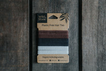 Load image into Gallery viewer, Plastic Free Hair band Ties -Natural. Pack of Six little twidlets