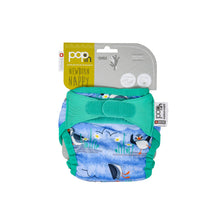 Load image into Gallery viewer, Puffin print Pop-in Reusable Newborn Cloth Nappy Little Twidlets
