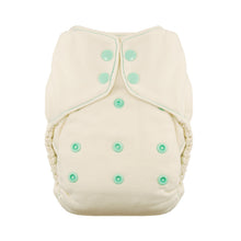 Load image into Gallery viewer, Thirsties_Natural_OS_Fitted_Moss cloth nappy little Twidlets