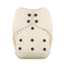 Load image into Gallery viewer, Thirsties_Natural_OS_Fitted_Plum cloth nappy little Twidlets