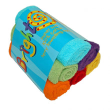 Load image into Gallery viewer, Bright Bots 6pack Coloured Terry Squares traditional reusable cloth nappy Little Twidlets