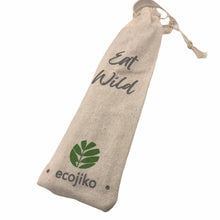 Load image into Gallery viewer, bamboo knife, fork, spoon and straw in a bag