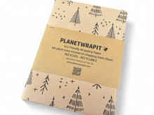 Load image into Gallery viewer, Planetwrapit eco-friendly wrapping paper with tree design on a white background | Hadley Green Home
