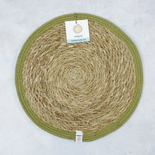 Load image into Gallery viewer, Set of 6 Seagrass &amp; Jute Tablemats - Natural/Green | Hadley Green Home
