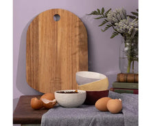 Load image into Gallery viewer, Wooden cutting board with Mason Cash mini bowls and eggs on a table against a purple wall. | Hadley Green Home 
