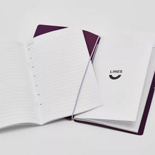 Load image into Gallery viewer, Recycled Leather Planner – Purple |  Vent for Change
