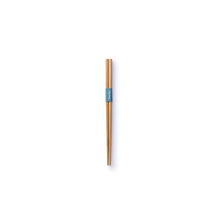 Load image into Gallery viewer, Pair of wooden chopsticks with a blue label on a white background | Little Twidlets
