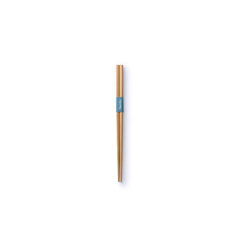 Pair of wooden chopsticks with a blue label on a white background | Little Twidlets