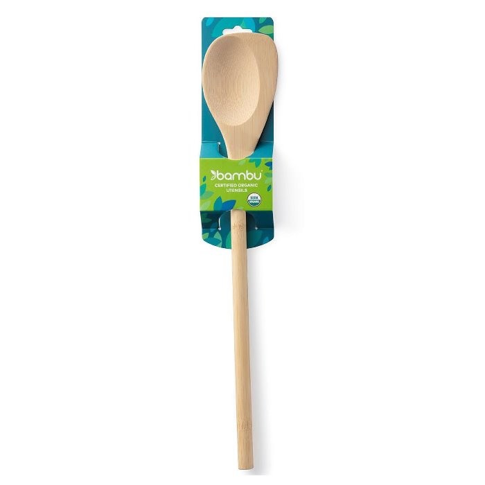 Bamboo spoon with packaging on a white background | Little Twidlets